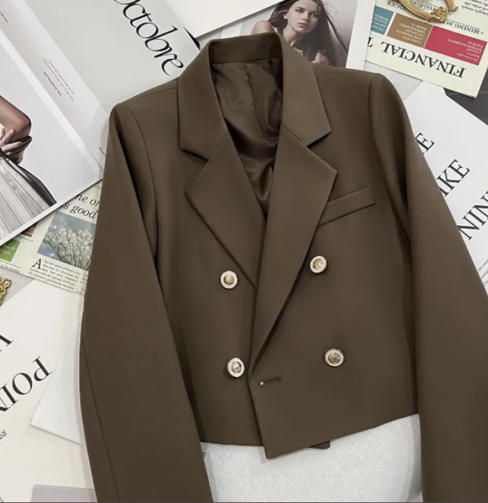 Urban Brown Double-Breasted Blazer